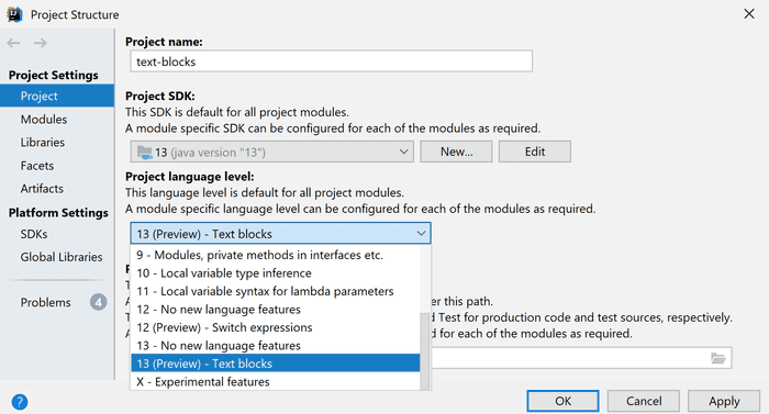 JDK 13 IDEA settings