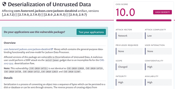 Snyk Vulnerability Database Info