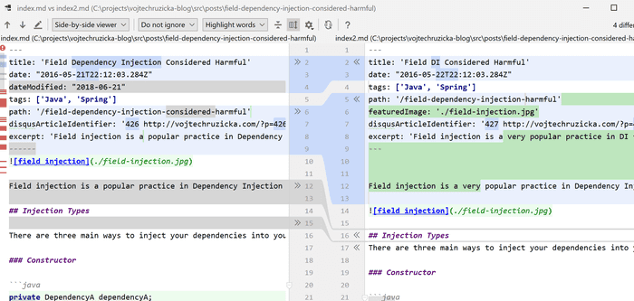 IDEA Compare files