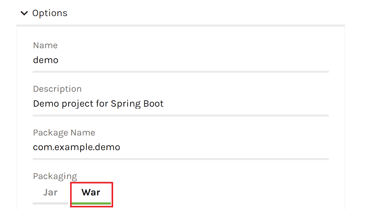 spring boot run war