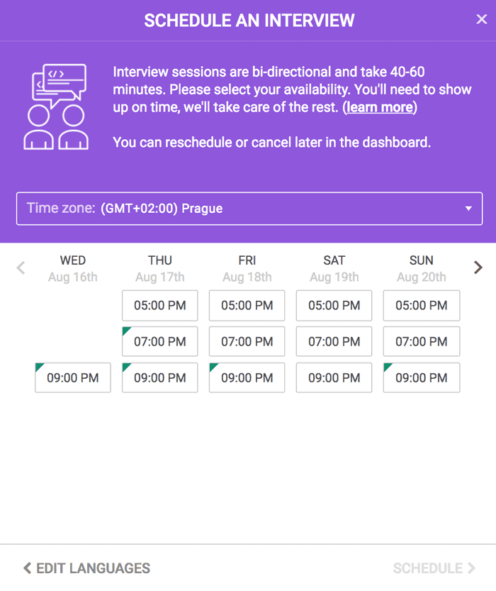 pramp-scheduling